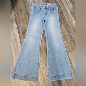 Children's Place Plenty Flare Girls Jeans Adj. Waist Size 6x-7 NEW